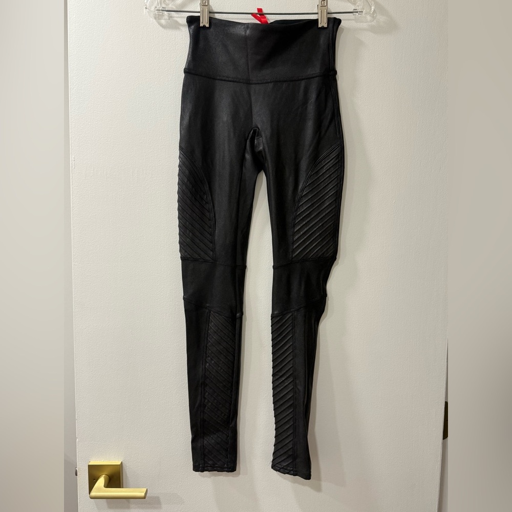 SPANX faux leather Black Leggings